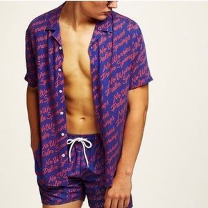 TOPMAN No Worries Palm Springs Short Sleeve Shirt